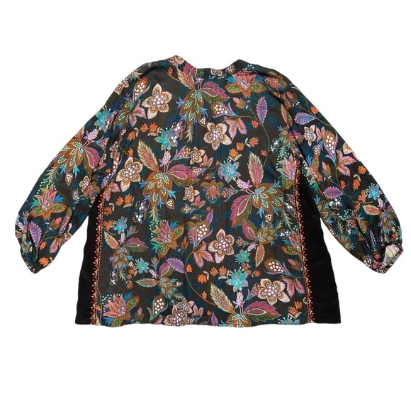 Johnny‎ Was Blouse Embroidered Floral Boho Tunic Long Sleeve Top - Picture 3 of 7